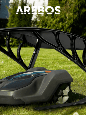 Abri robot Arebos Abri moderne AREBOS pour robot tondeuse – Design robuste et protection complète