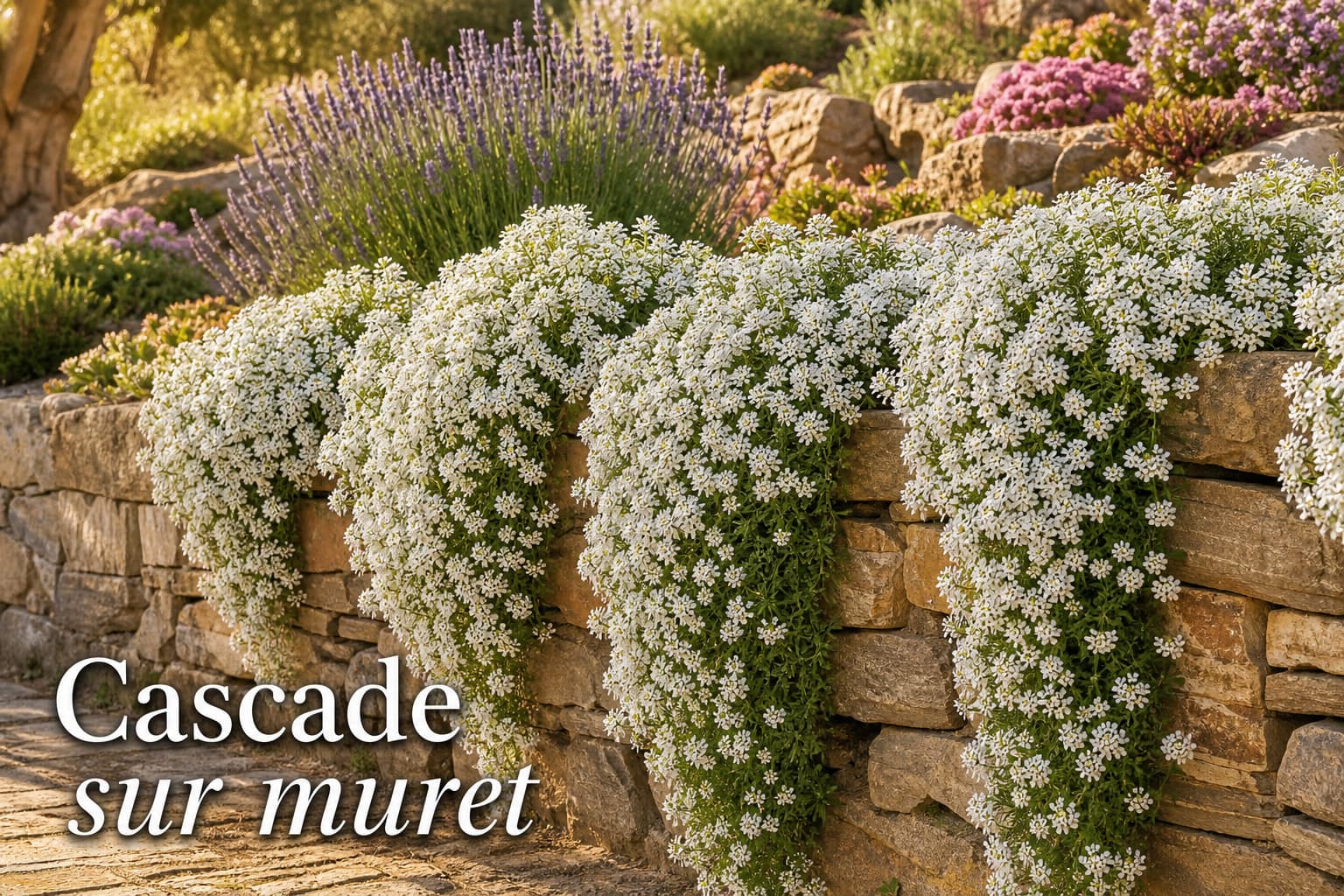 Muret de pierre recouvert d